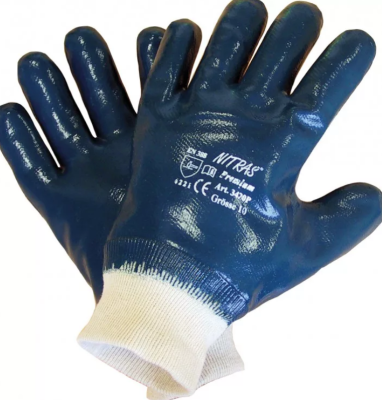 Перчатки  нитриловые с полным покрытием (манжет - резинка)